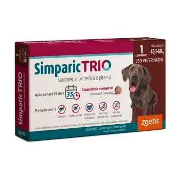 Simparic Trio 72mg 41,1 a 60kg 1 Unidade