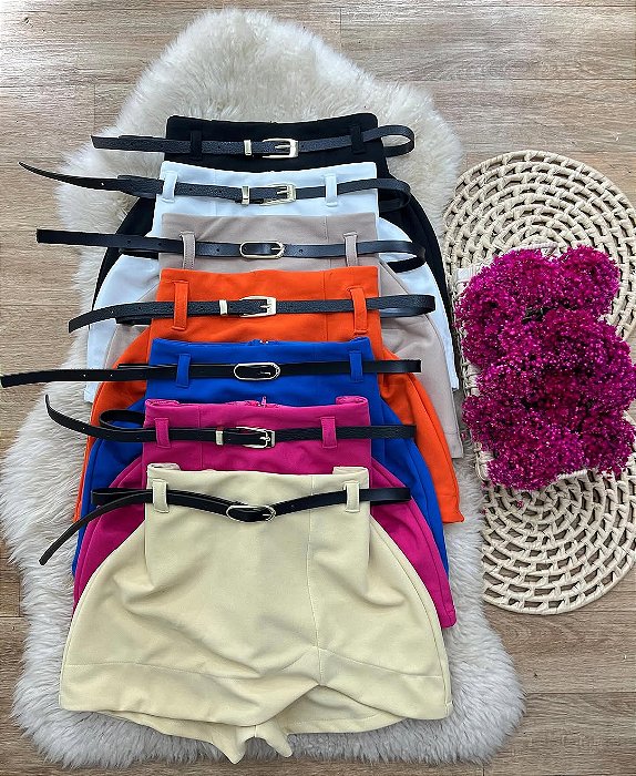 Short saia cinto
