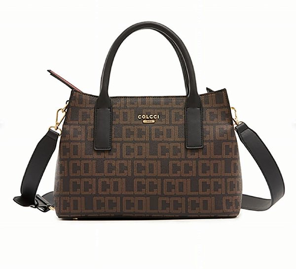 Bolsa Colcci Fem Tote Monograma CAFÉ Colcci