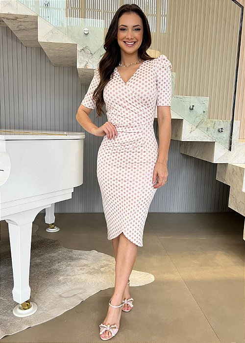 Vestido Samanta Justo Estampa Poá Tatá Martello