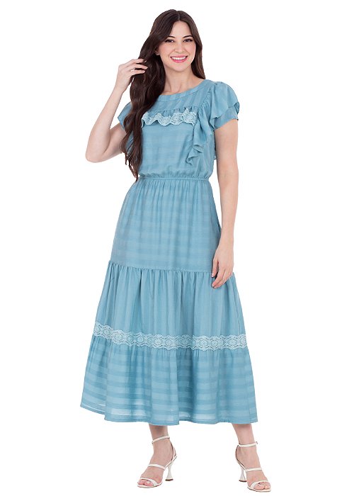 Vestido Beatrice Azul Hapuk