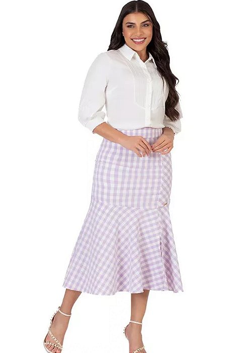 Saia Violet Xadrez Lilás Hapuk