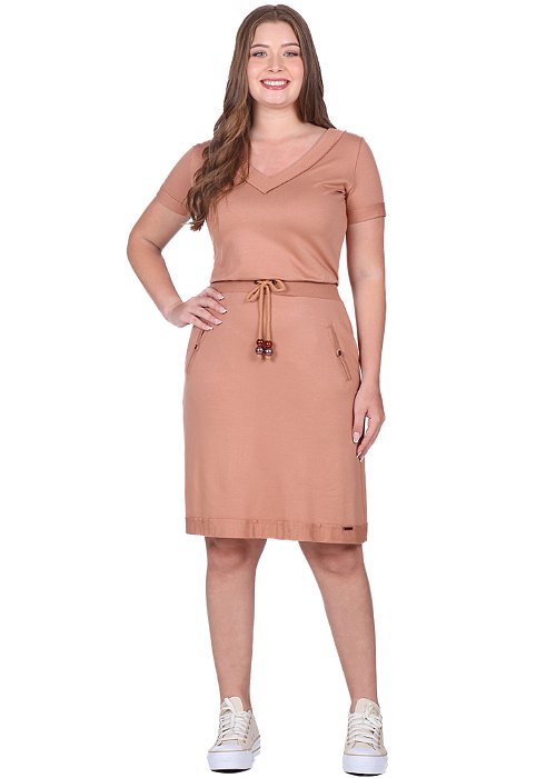 Vestido Jessie Marrom Claro Hapuk