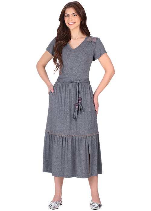 Vestido Zuri Malha Mescla Hapuk