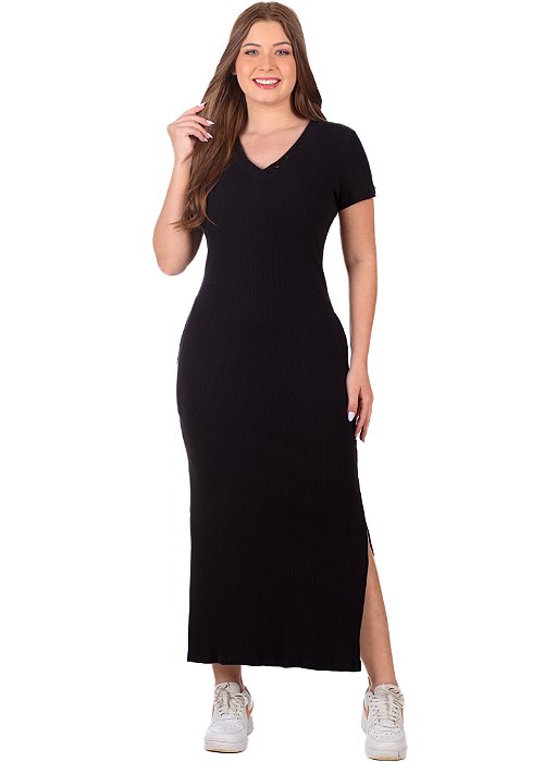 Vestido Angela Midi Preto Hapuk