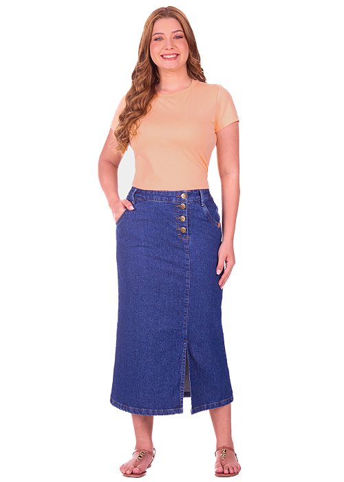 Saia Lavinia Jeans Escuro Hapuk