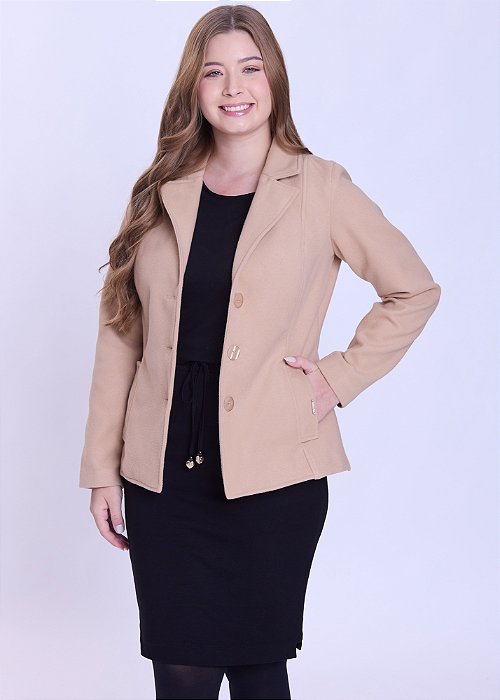 Casaco Irene Manga Longa Bege Hapuk