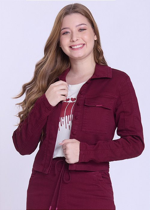 Jaquela Joely Jeans Color Bordô Hapuk