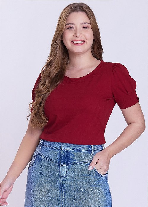 Blusa Jade Malha Bordô Hapuk