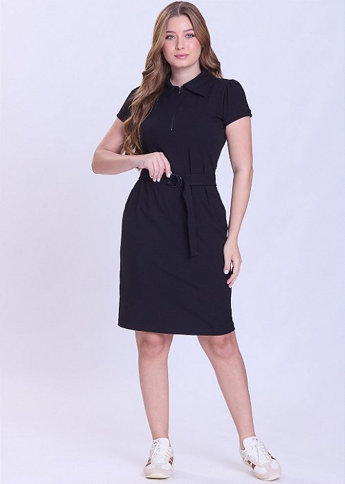 Vestido Rafaela Malha Preto Hapuk