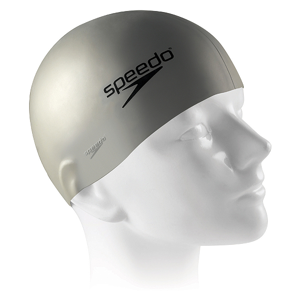 Touca Silicone Lisa Cinza Prata Speedo