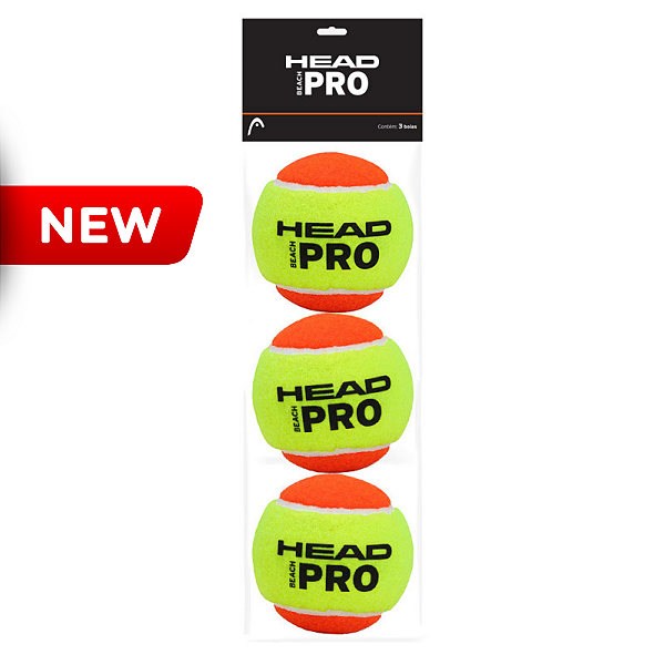 Bola De Beach Tennis Head Pro - Kit Com 3 Bolas