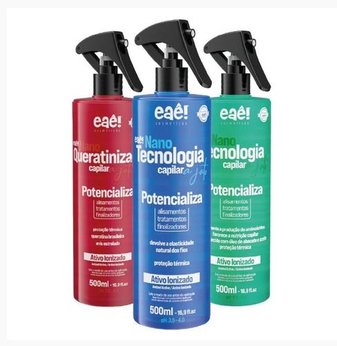 Kit Nanotecnologia Capilar A Jato 3 Potencializadores Eaê