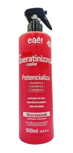 Nanotecnologia Capilar Potencializador Vermelho 500 Ml Eaê