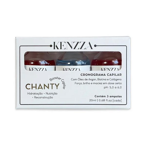Kit Ampolas Chanty Hidratação Nutrição Reconstrução Kenzza