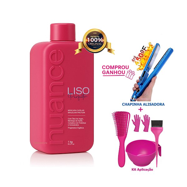 Liso Perfeito Orgânica 1 Litro Nuance + Brindes