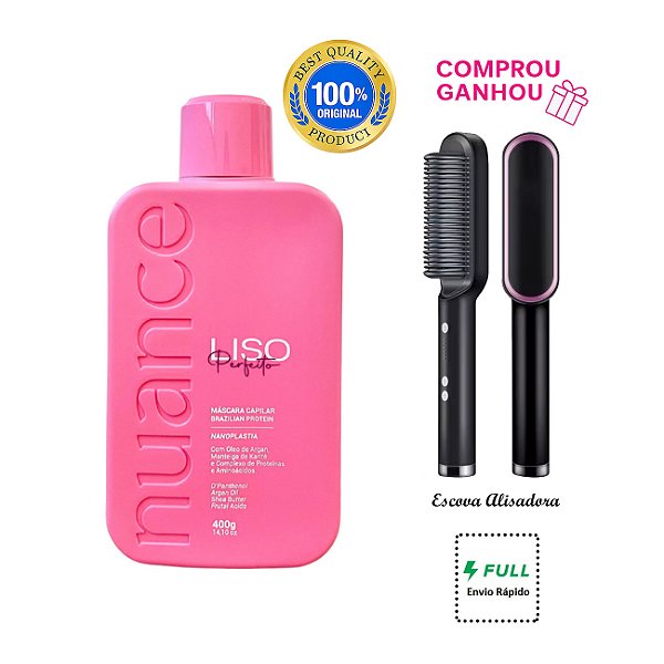 Liso Perfeito Progressiva Orgânica 400gr Nuance + BRINDE