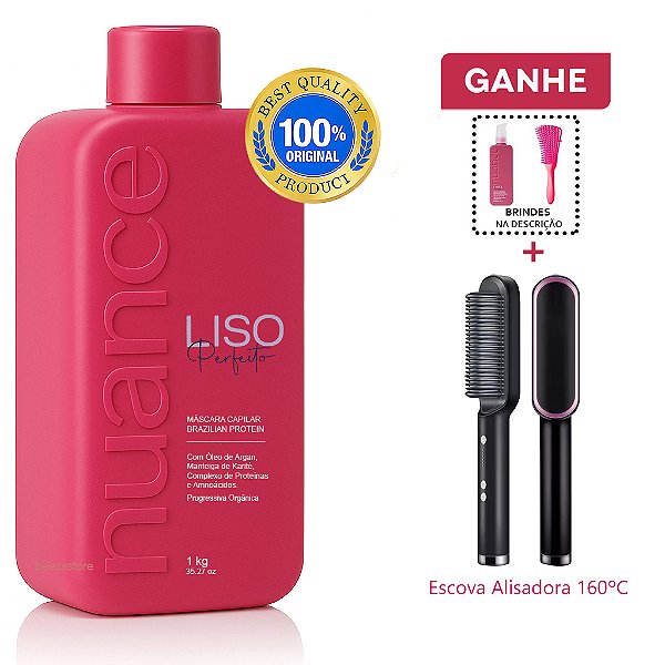 Liso Perfeito 1 L + Escova + Liso Perfeito 200ml Nuance