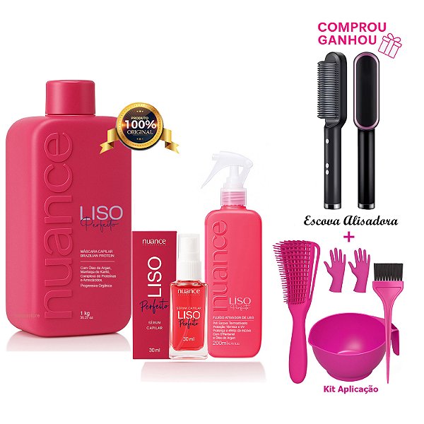 Progressiva Liso Perfeito 1L + Pré Escova + Sérum Nuance
