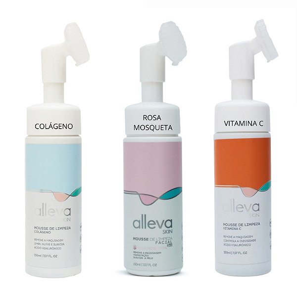 Mousse de Limpeza Facial Micelar 150ml Alleva