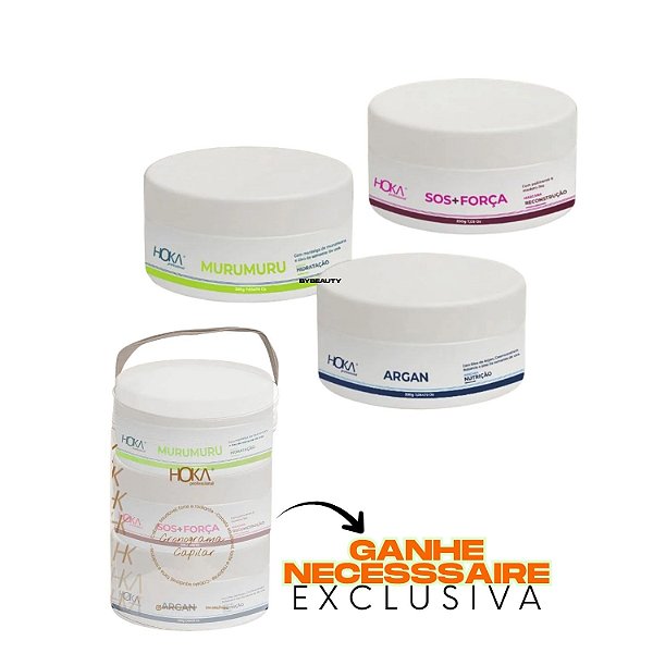 Cronograma Capilar Máscara Argan + Murumuru + SOS 200g Hoka