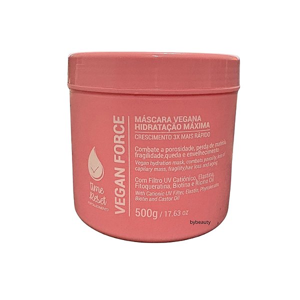 Máscara Vegan Force Hidratação Máxima Time Reset 500g Nuance