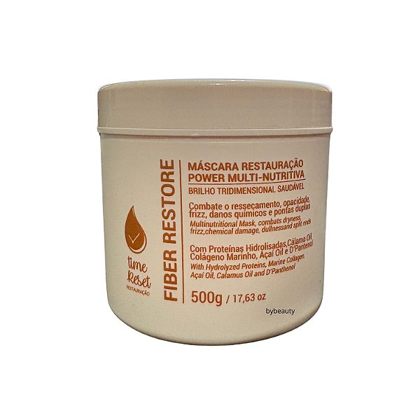 Máscara Fiber Restore Nutritiva Time Reset 500gr Nuance