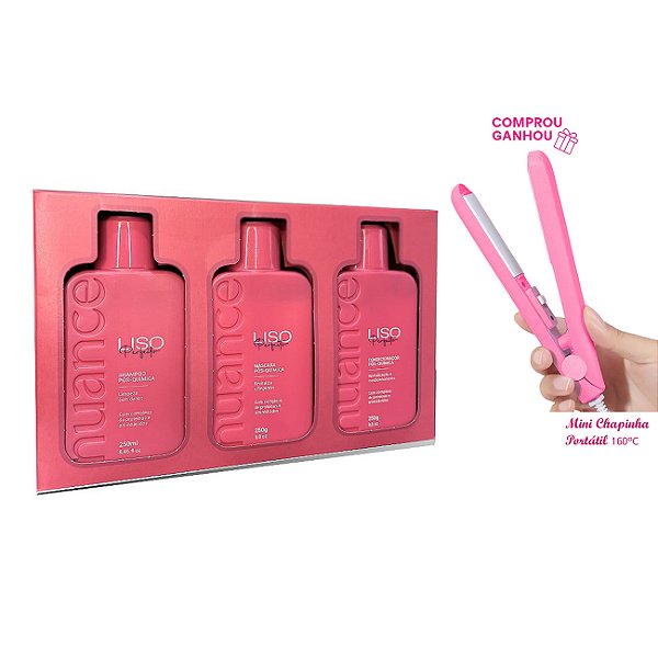 Kit Liso Perfeito Tratamento Pós Química Nuance Profissional