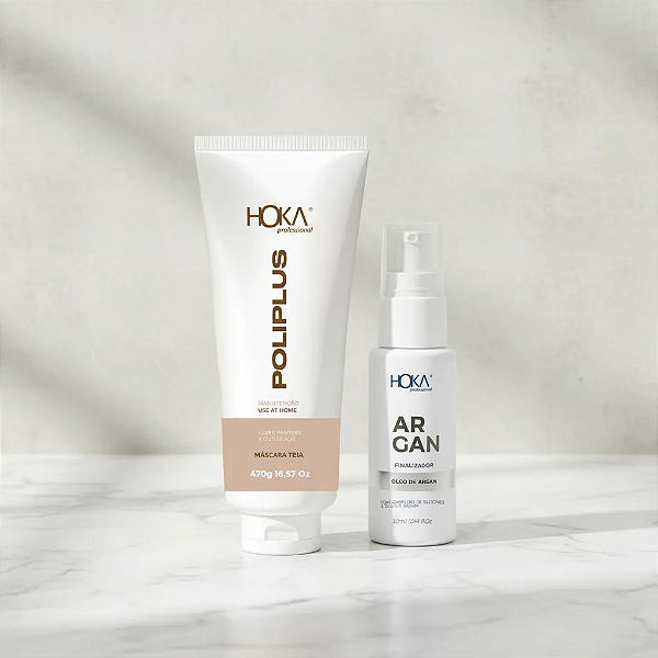 Máscara Poliplus Teia 470g + Óleo De Argan 30ml Hoka