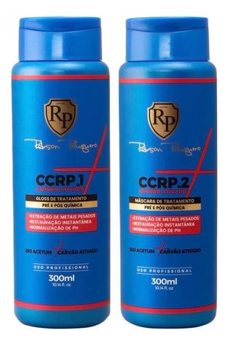 Kit Detox Metal Cabelo 300ml Carvão Ativado Robson Peluquero