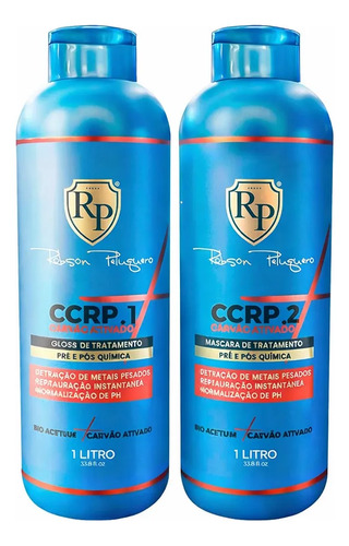 Kit CCRP+ Carvão Ativado 1 Litro Robson Peluquero