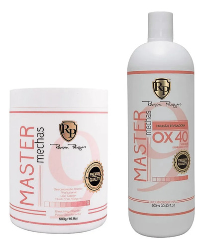 Po Descolorante + Ox 40 Master Mechas Robson Peluquero