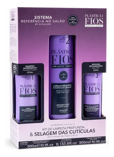 Kit Plástica Dos Fios Cadiveu Professional Original 3 Itens