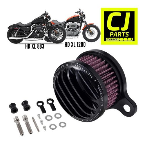 Filtro Ar Hd Sportster Xl 883 1200 04 Até 2013 Lavavel Preto