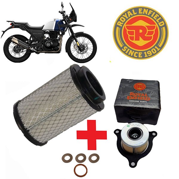 Filtro Ar Royal Enfield Himalayan 411 + Filtro Oleo + Oring