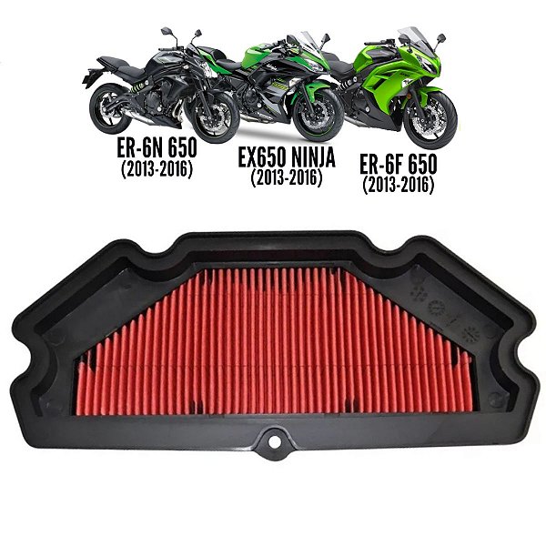 Filtro De Ar Er6n Er6f Ninja 650 2013 a 2016