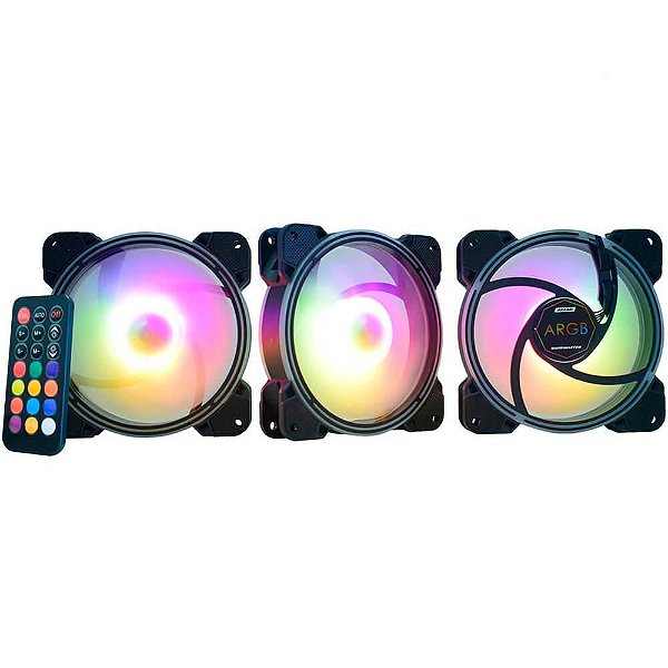 Kit 3 Cooler Fan K-Mex ARGB Rainbow Super Storm AK-AAE1