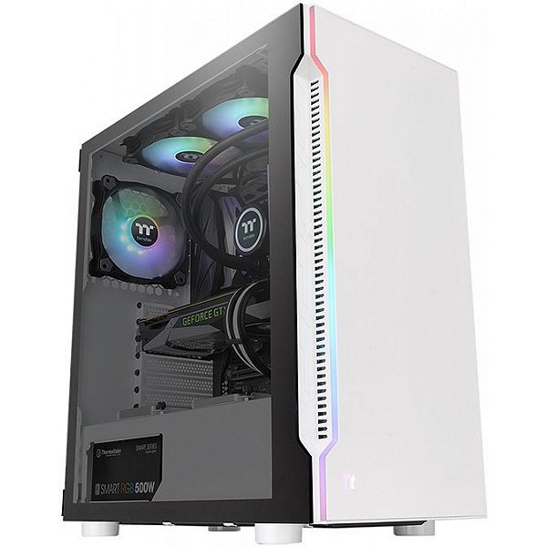 Gabinete Thermaltake H200 TG Snow, RGB, Lateral Vidro Temperado, Fan RGB 1x120mm, Branco, CA-1M3-00M6WN-00