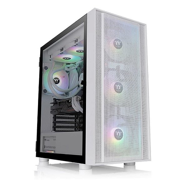 Gabinete Thermaltake H570 TG Snow, Mid-Tower, Lateral Vidro Temperado, Fans ARGB 3x120mm, Branco, CA-1T9-00M6WN-01
