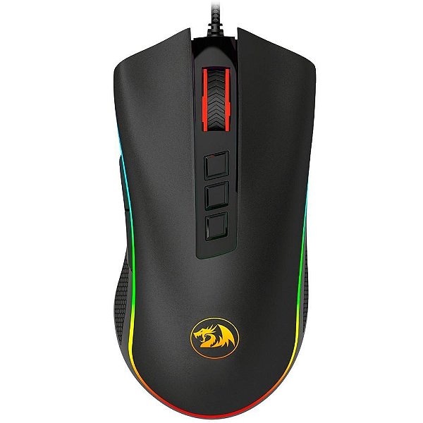 Mouse Redragon Cobra, RGB, USB, 12400 DPI, 8 Botões Programáveis, Preto, M711 V2