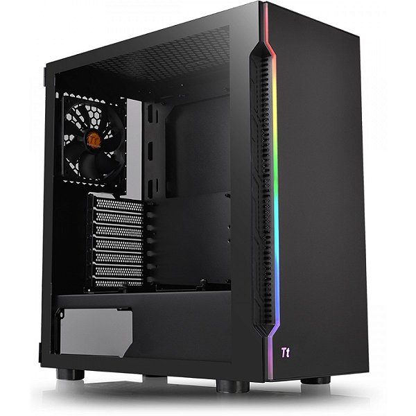 Gabinete Thermaltake H200 TG, RGB, Lateral Vidro Temperado, Fan RGB 1x120mm, Preto, CA-1M3-00M1WN-00