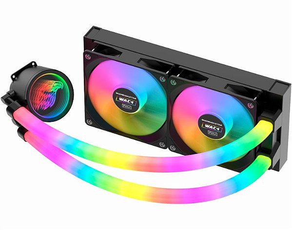 Water Cooler K-Mex WAC4, ARGB Rainbow, 240mm, Preto