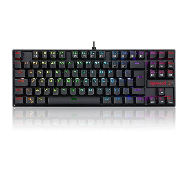 Teclado Magnético Redragon Kumara Pro, RGB, USB, Switch Brown, ABNT2, Preto, K552RGB-PRO (PT-BROWN)