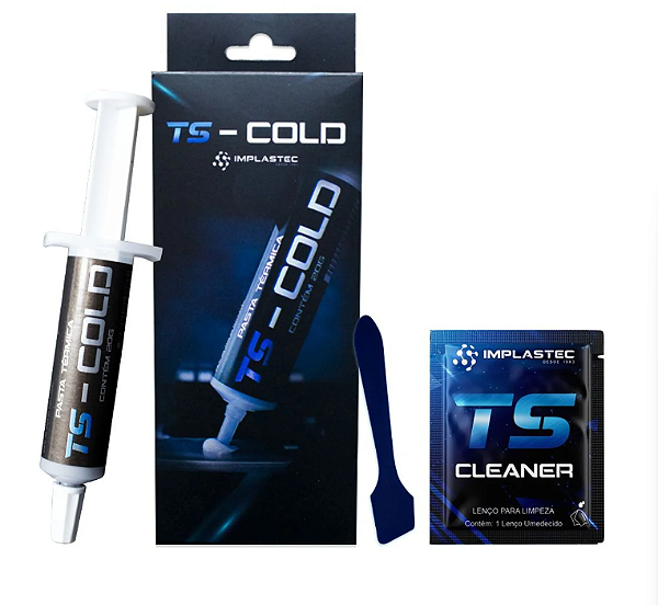Pasta Térmica Implastec TS-COLD 20g, 10,5W/mK, Seringa, Prata