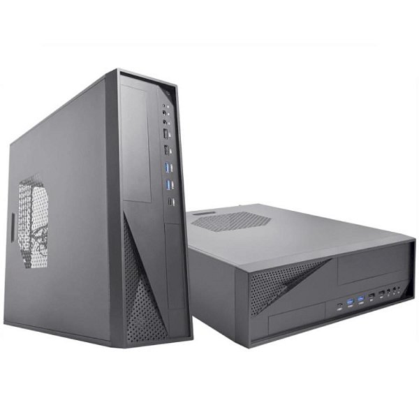 Gabinete K-Mex GM-01TD, Slim-Tower, Fonte TFX-300, Preto