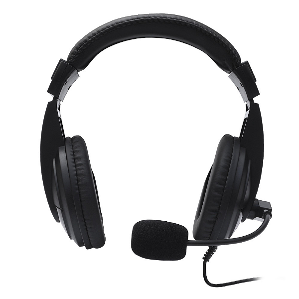 Headset C3Tech PH-320BK, USB, Microfone, Drivers de 40mm, Som Estéreo, Preto