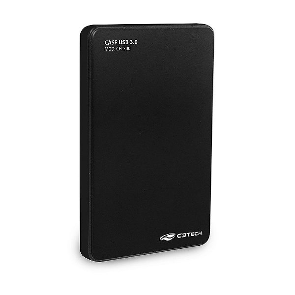 Case HD Externo C3Tech CH-300BK, 2,5 SATA, USB 3.0, Preto