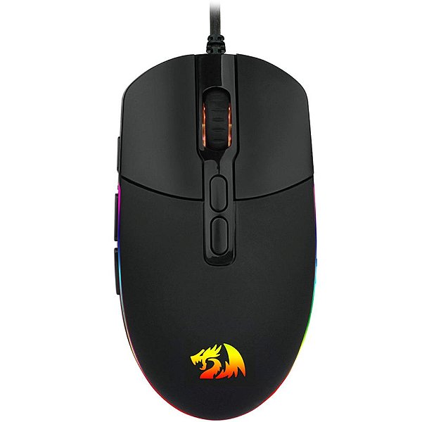 Mouse Redragon Invader, RGB, USB, 10000 DPI, 7 Botões Programáveis, Preto, M719-RGB