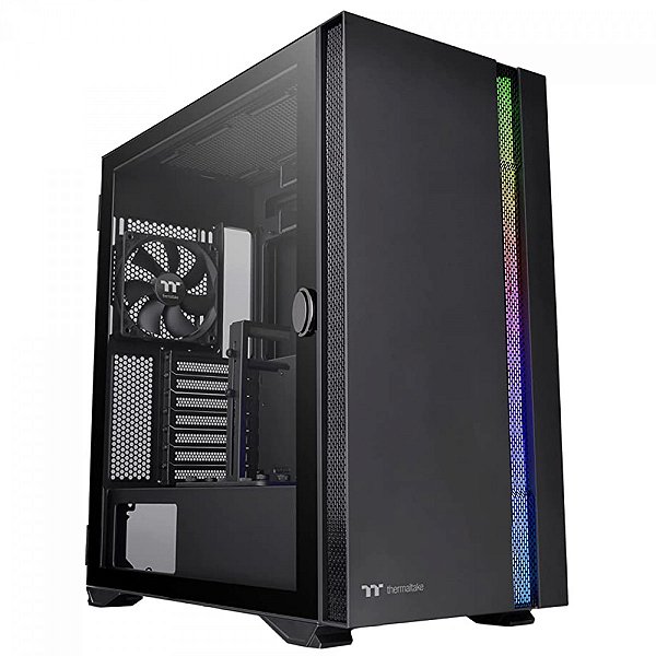 Gabinete Thermaltake H700 TG, Mid-Tower, RGB, Vidro Temperado, Sem Fonte, Com 2 Fans, Preto, CA-1Y1-00M1WN-00