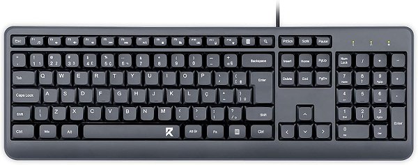 Teclado Membrana Redragon Office, Preto, BK-7092 PT